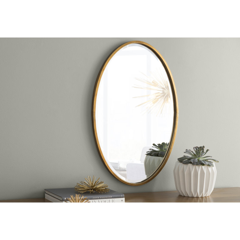 Langley Street Dudley Gold Oval Accent Mirror & Reviews Wayfair